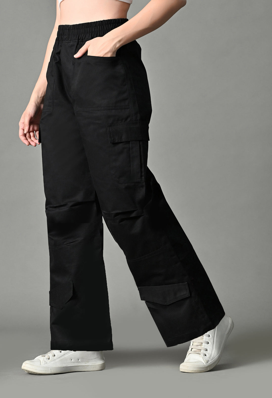 Utility Black Cargo Pants