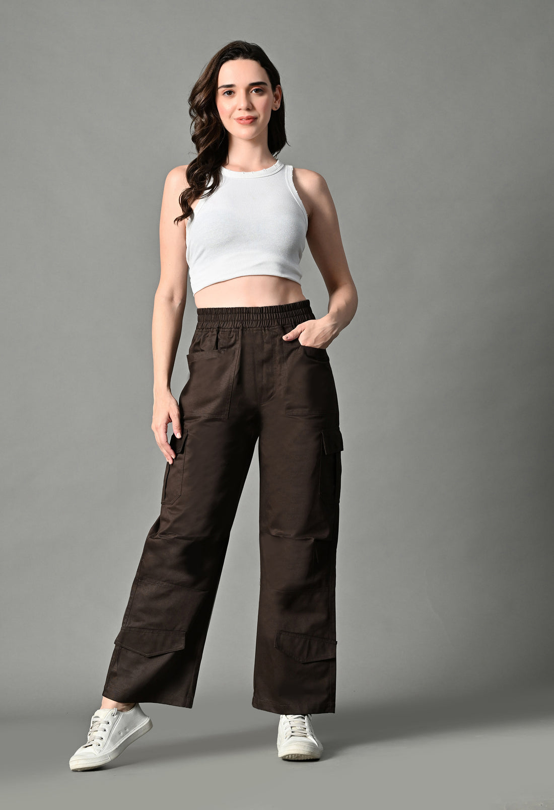 Multi coffee Cargo Pants